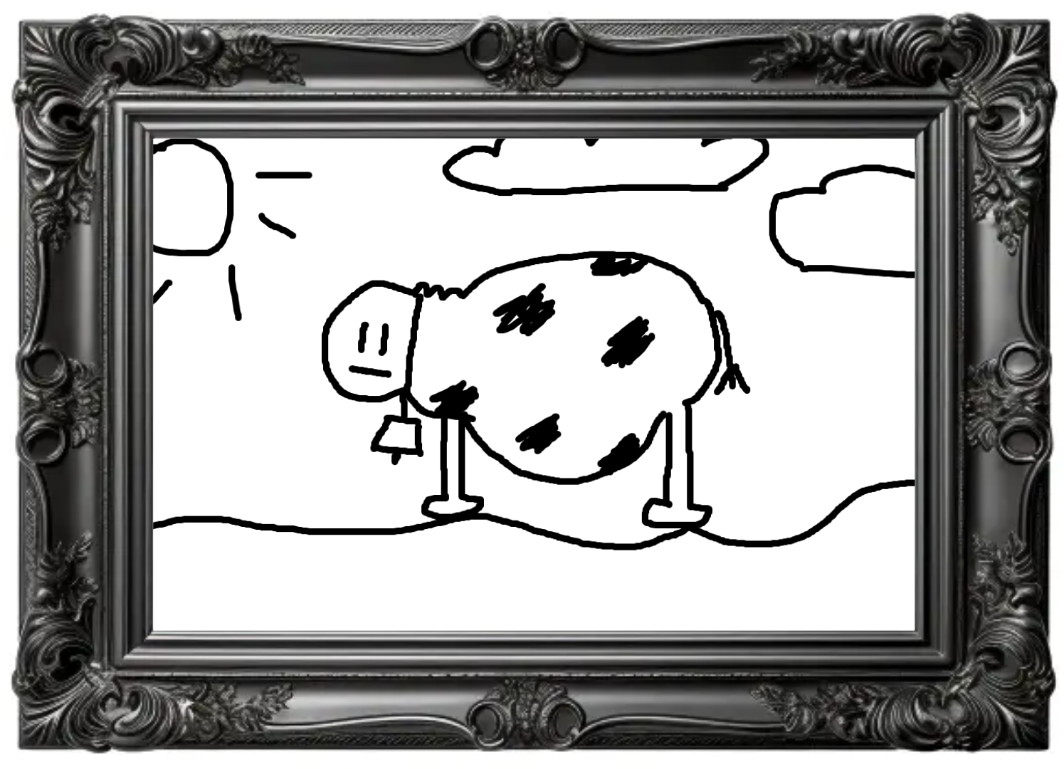 Beautiful cow drawing